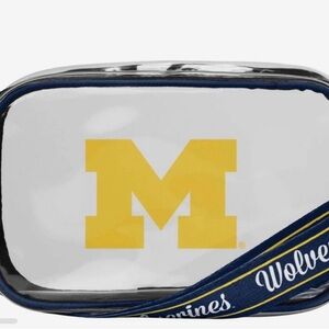 Michigan Wolverines Team Stripe Clear Crossbody Bag